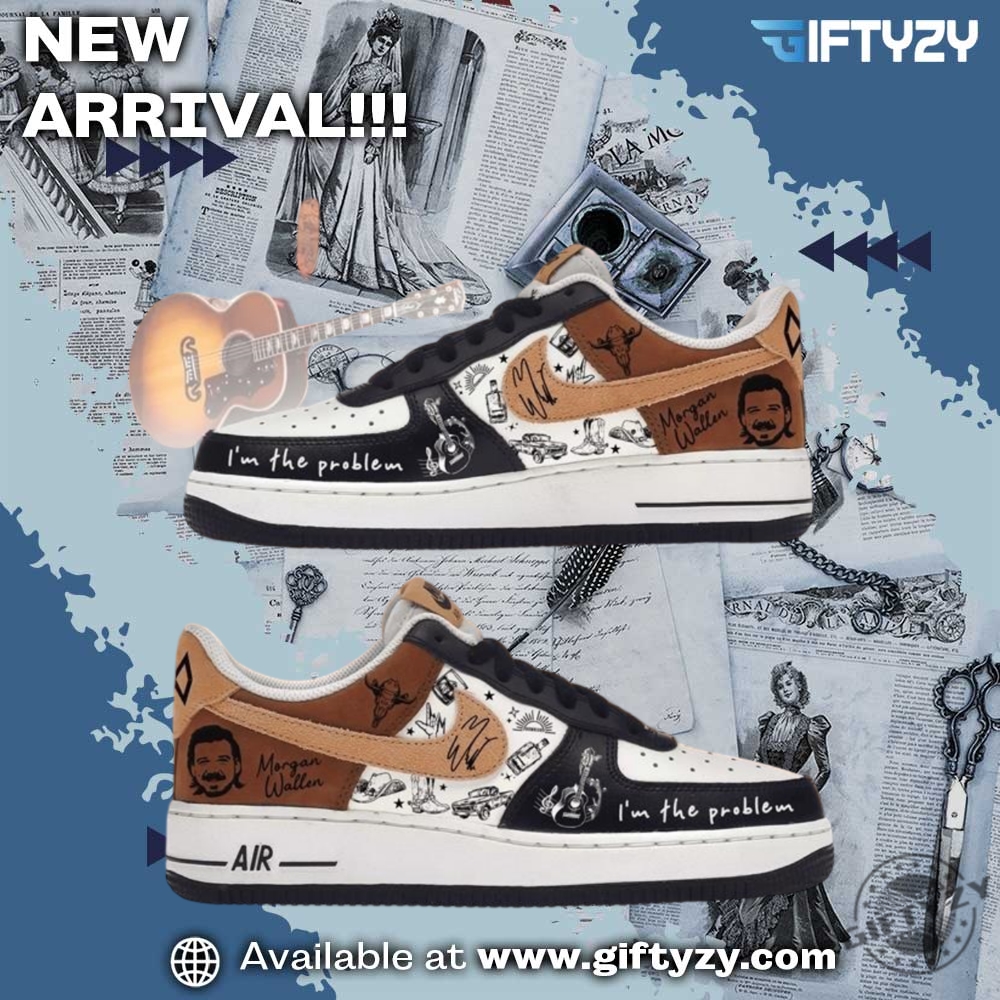 Graphic Trendy Shoes Today! 13 Morgan Wallen Im The Problem Country Music Air Forces Nike Shoes
