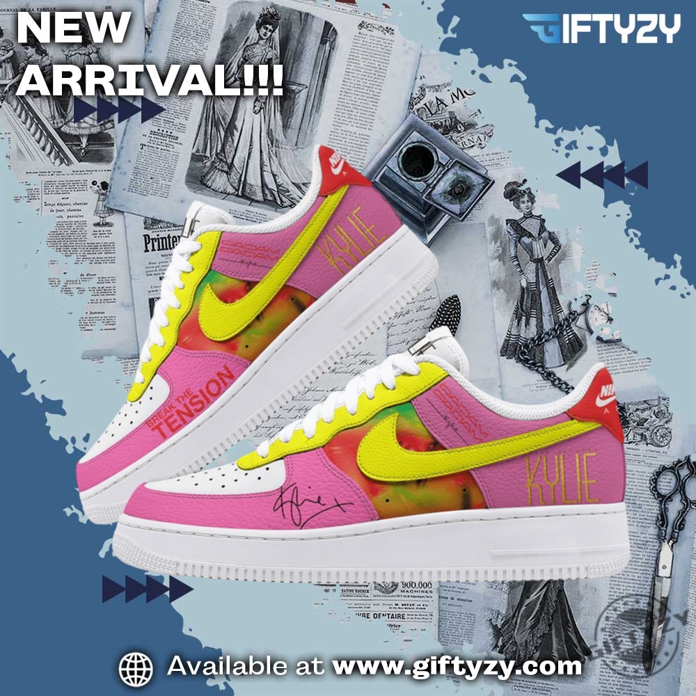 Graphic Trendy Shoes Today! 23 Break The Tension Kylie Music Nike Air Force Shoes