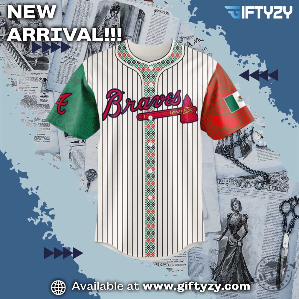 Mlb Atlanta Braves Mexican Heritage Night Baseball Jersey 5 MLB Atlanta Braves Mexican Heritage Night Baseball Jersey