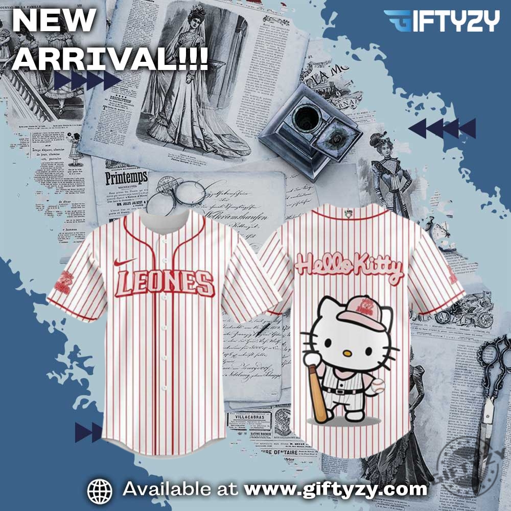 MLB Trendy Baseball Jersey 12 Leones De Yucatán Hello Kitty 3D Baseball Jersey