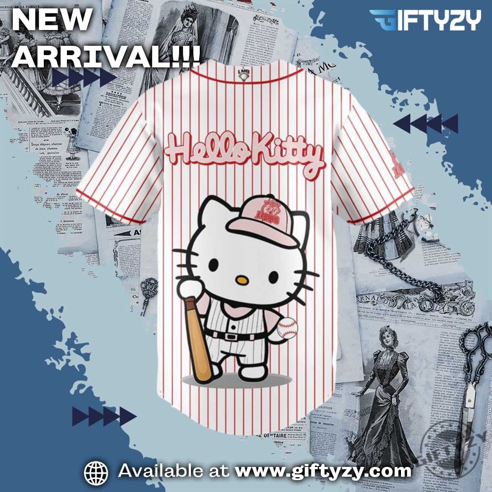Leones De Yucatán Hello Kitty 3D Baseball Jersey 5 Leones de Yucatán Hello Kitty 3D Baseball Jersey