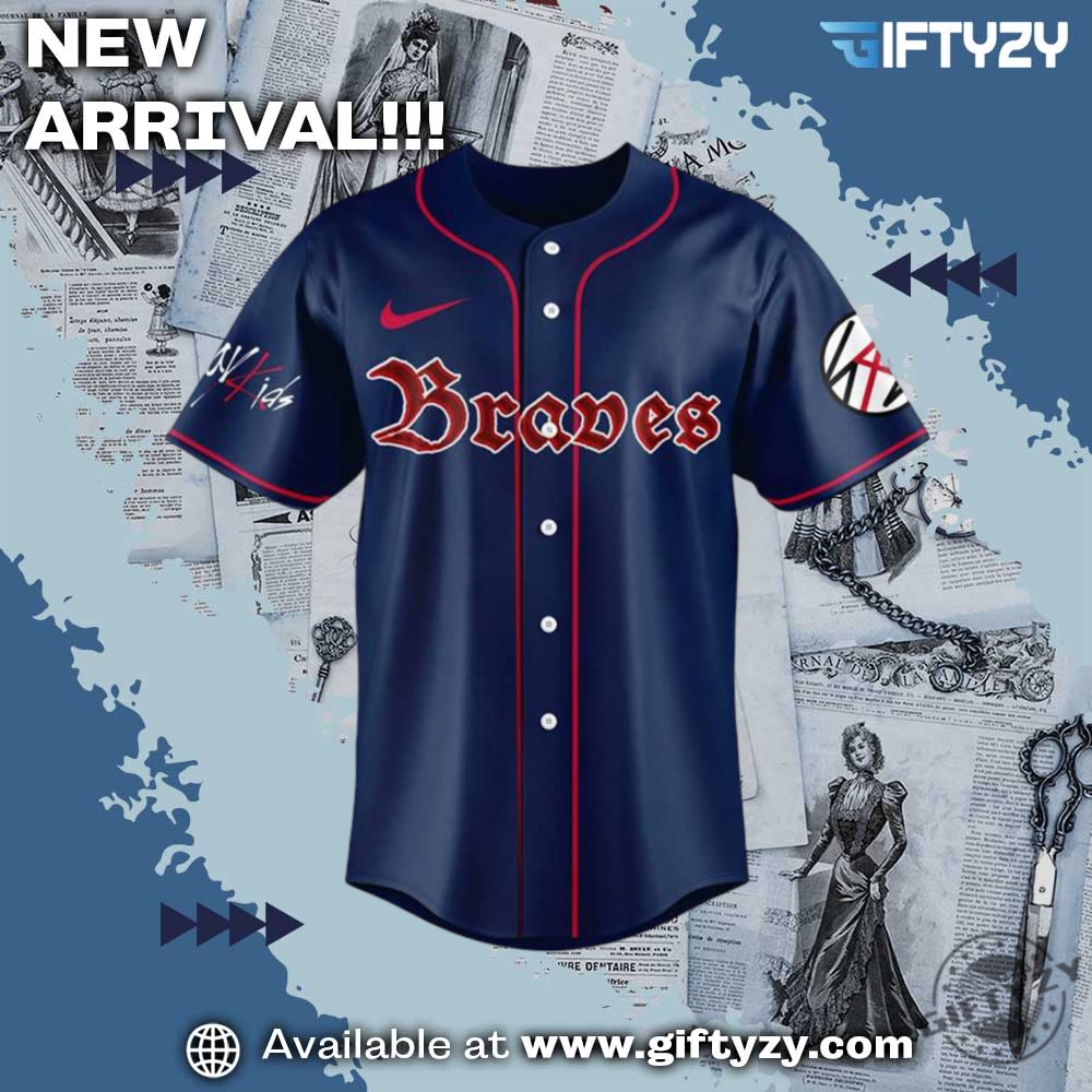 Mlb Atlanta Braves Stray Kids Dominate Tour 2025 Jersey 4 MLB Atlanta Braves Stray Kids Dominate Tour 2025 Jersey