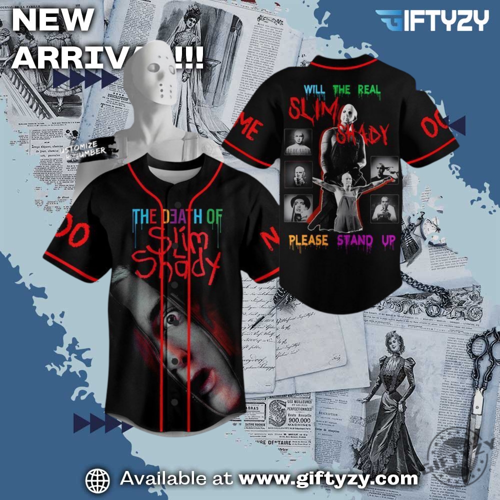 MLB Trendy Baseball Jersey 22 Eminem The Death Of Slim Shady Personalized 3D Jersey