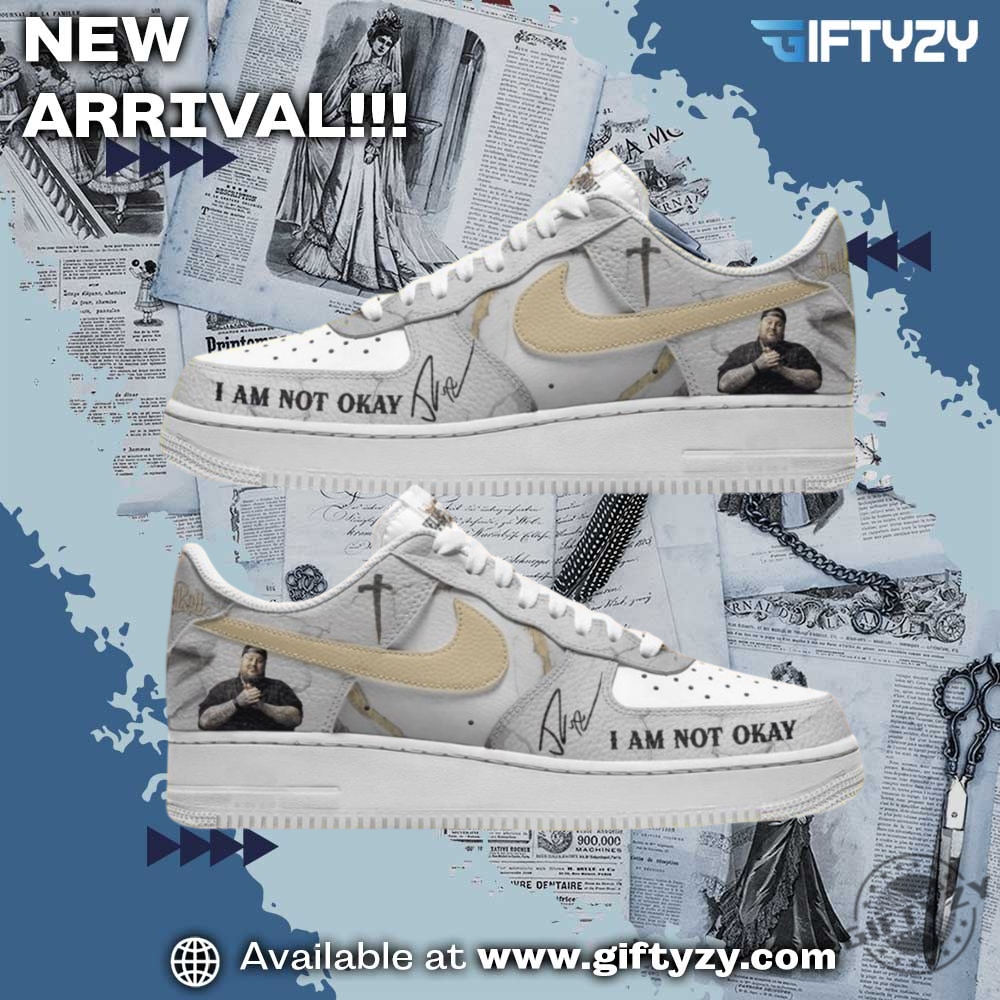 Custom Nike Air Force 1 Shoes 5 Im Not Okay Music Jelly Roll Nike Air Force 1