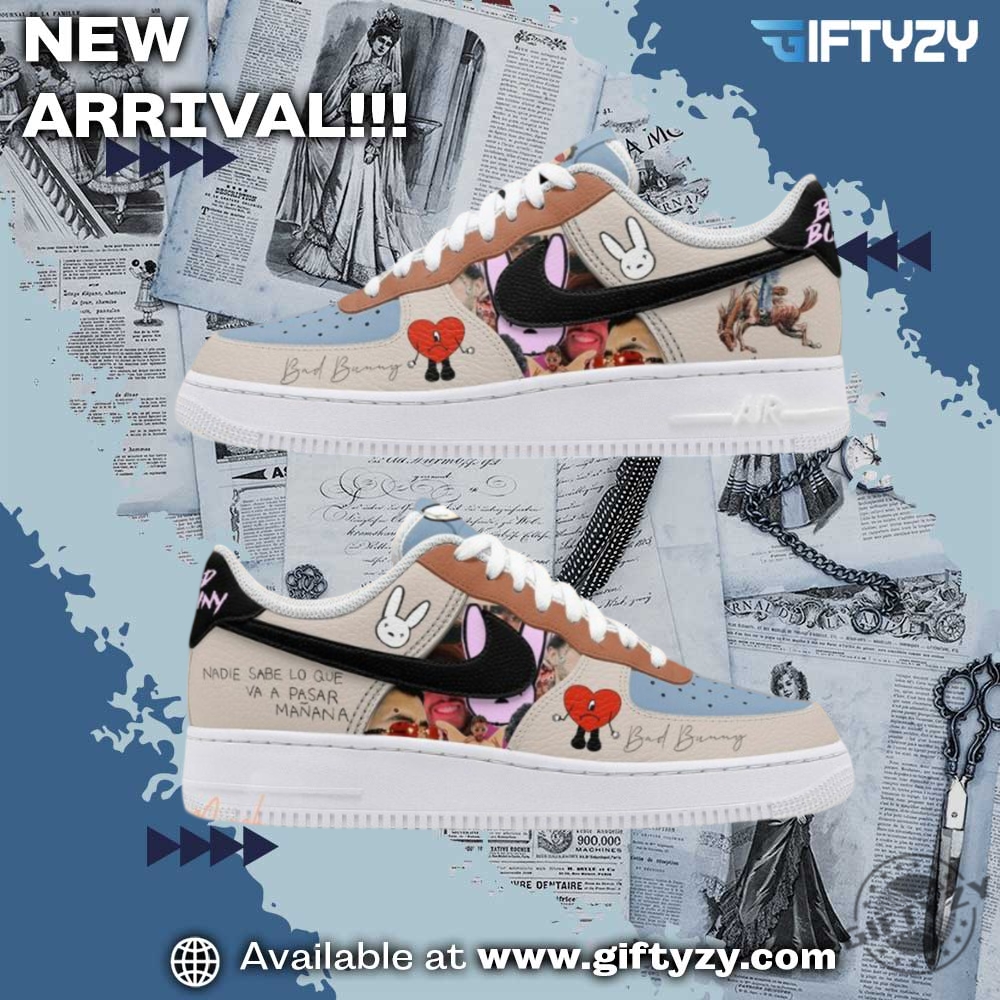 Custom Nike Air Force 1 Shoes 8 Bad Bunny Music Debí Tirar Más Fotos Air Force Shoes