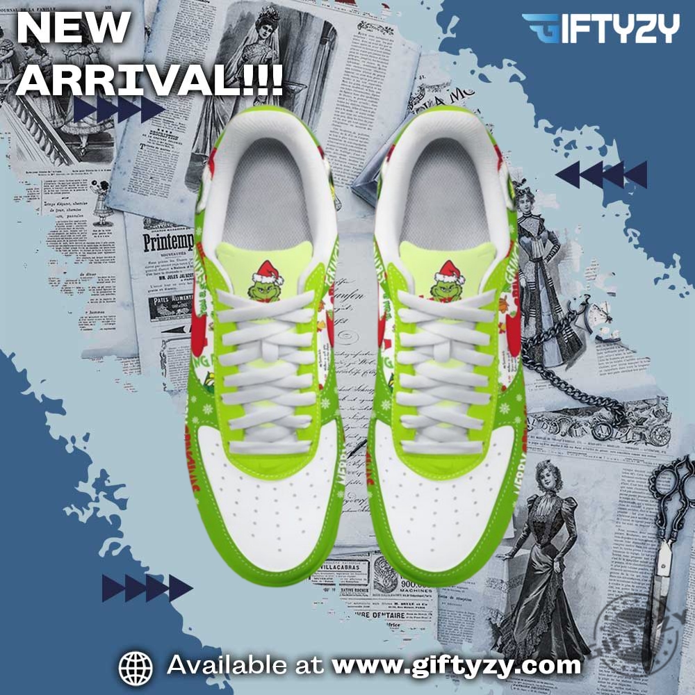 Grinch Merry Grinchmas Custom Air Force 1 Shoes 4 Grinch Merry Grinchmas Custom Air Force 1 shoes