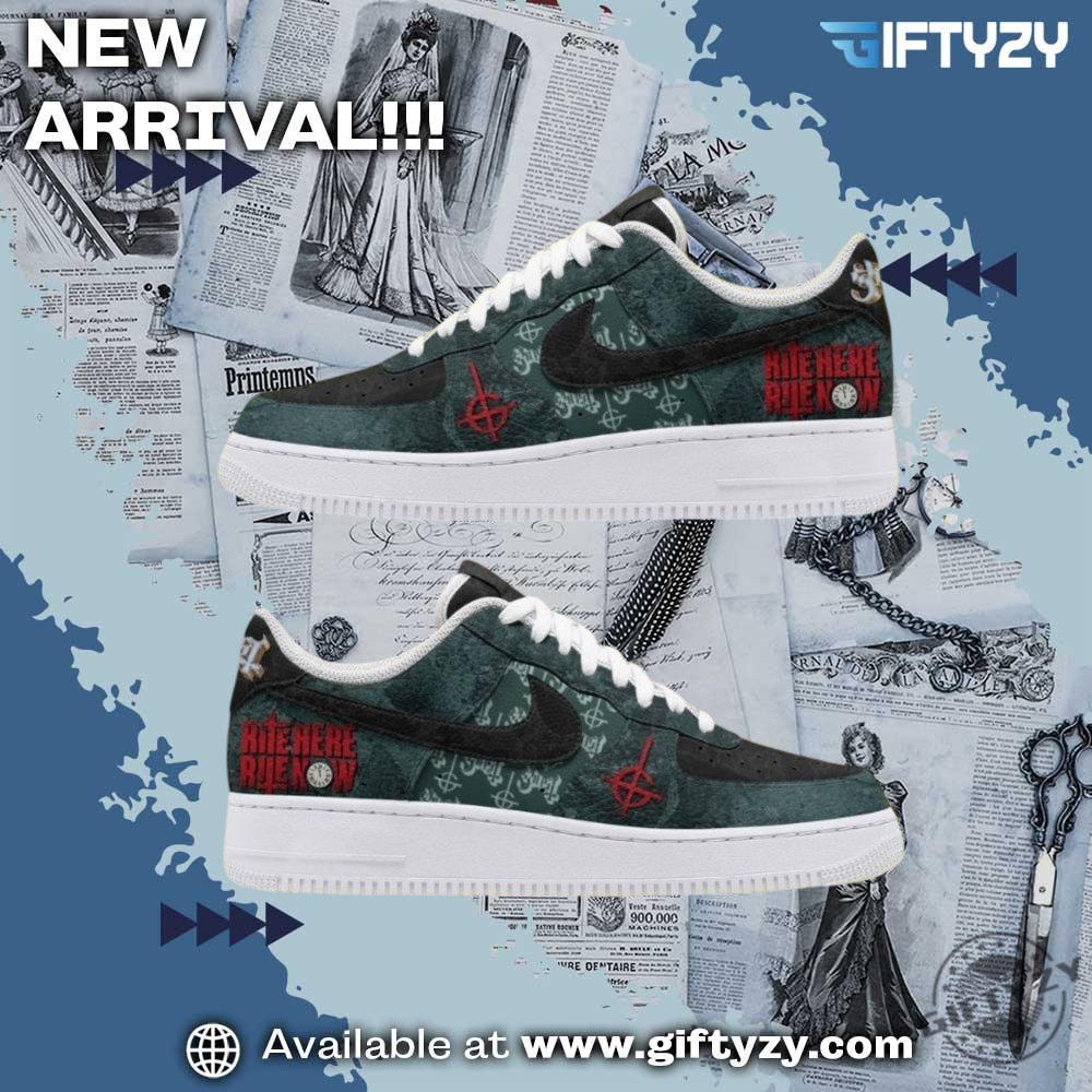Custom Nike Air Force 1 Shoes 13 Ghost Band Rite Here Rite Now Music Nike Air Force 1 Shoes