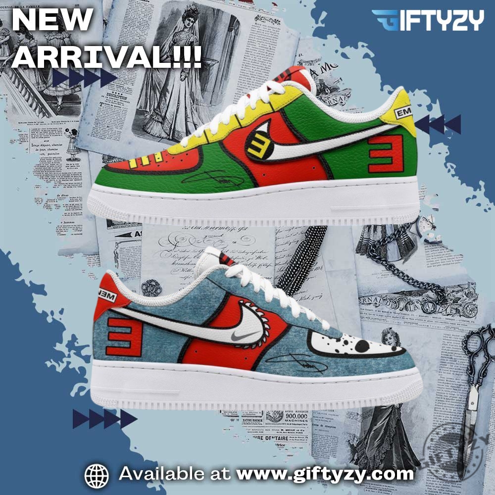 Custom Nike Air Force 1 Shoes 16 Eminem Rapper Slim Shady Jason Voorhees Nike Air Force 1 Shoes