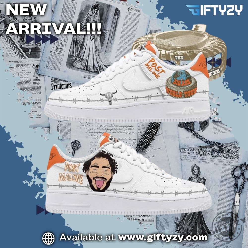 Custom Nike Air Force 1 Shoes 29 Post Malone Singer Music Nike Air Force 1 Shoes