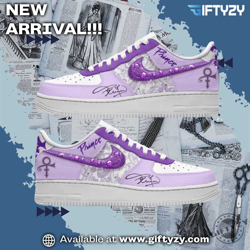 Custom Nike Air Force 1 Shoes 32 Prince Legend Music Nike Air Force 1 Sneaker Shoes
