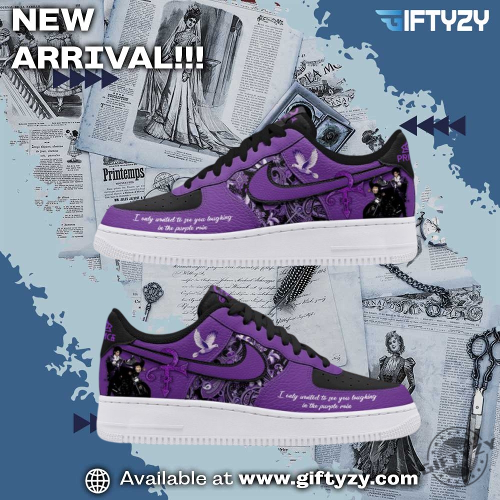 Custom Nike Air Force 1 Shoes 33 Prince Legend Pop Music Nike Air Force 1 Sneaker Shoes