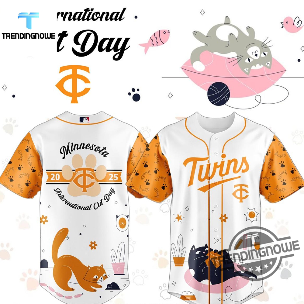 Minnesota Twins International Cat Day 2025 Baseball Jersey trendingnowe 3