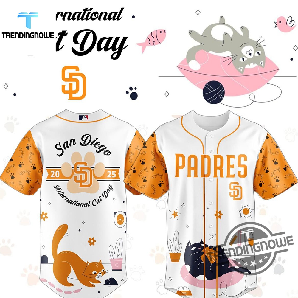 San Diego Padres International Cat Day 2025 Baseball Jersey trendingnowe 1