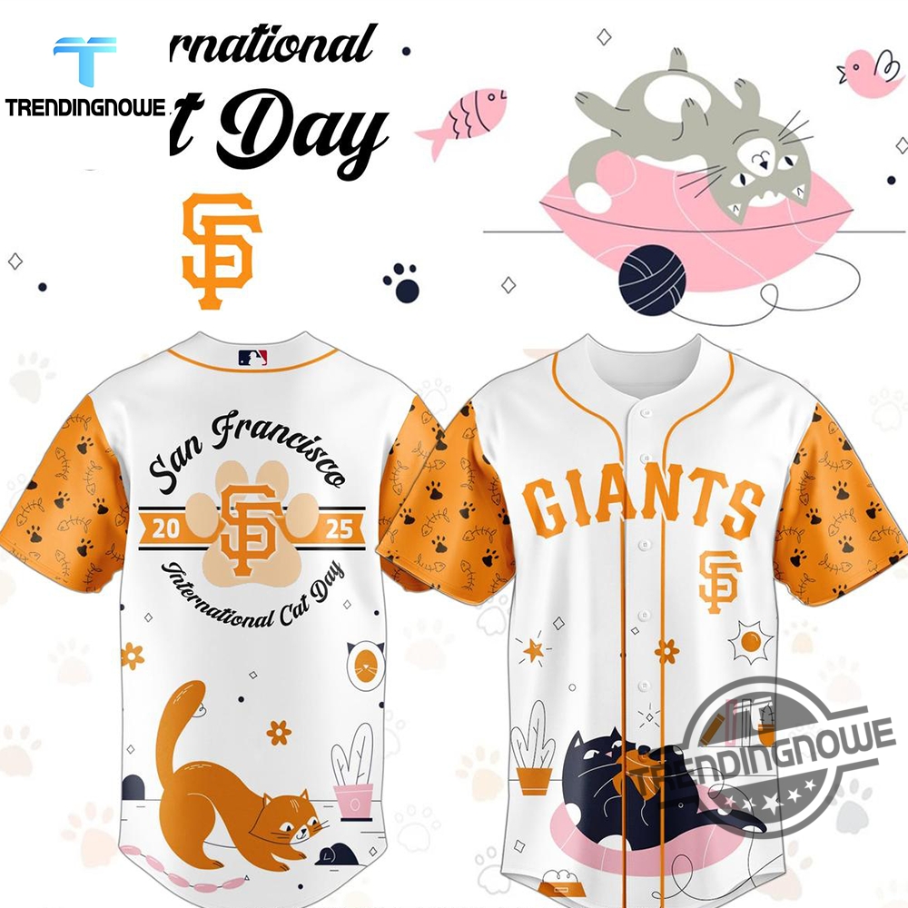 San Francisco Giants International Cat Day 2025 Baseball Jersey trendingnowe 1