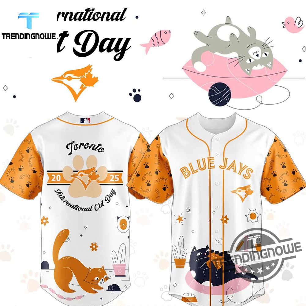 Toronto Blue Jays International Cat Day 2025 Baseball Jersey trendingnowe 1