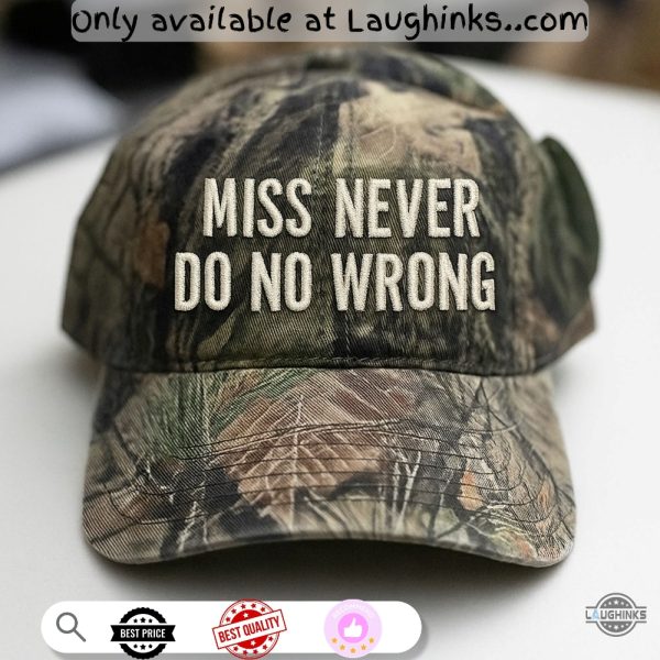 miss never do no wrong mossy oak camo embroidered hat morgan wallen snapback baseball trucker cap laughinks 1