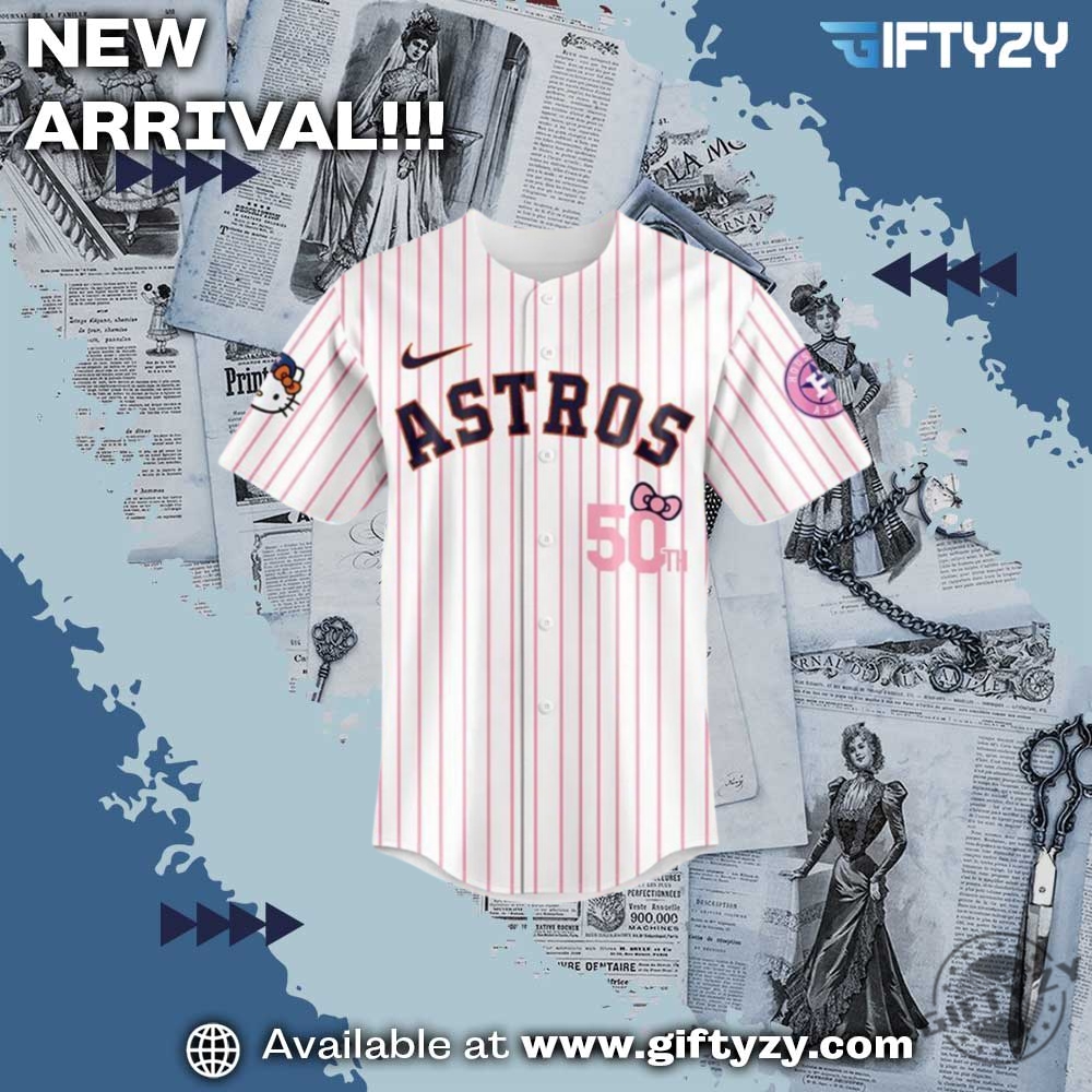 Mlb Hello Kitty Astros 50Th Baseball Jersey 4 MLB Hello Kitty Astros 50th baseball jersey