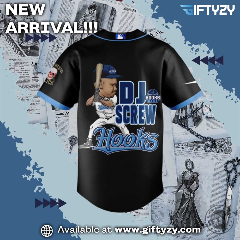 Corpus Christi Hooks X Dj Screw Baseball 3D Jersey 5 Corpus Christi Hooks x DJ Screw Baseball 3D Jersey
