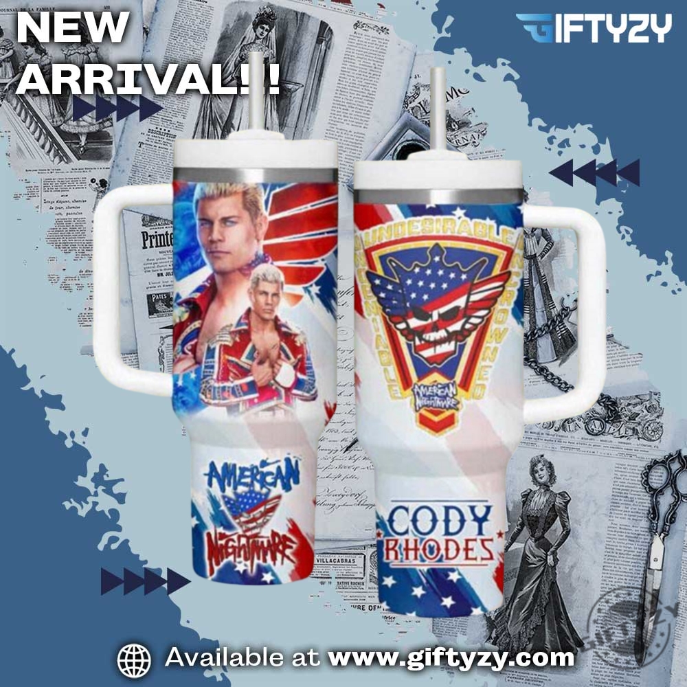 Trending Now! 3D Music StanleyTumbler With Handle 3 American Nightmare Cody Rhodes Stanley Cup Tumbler With Handle
