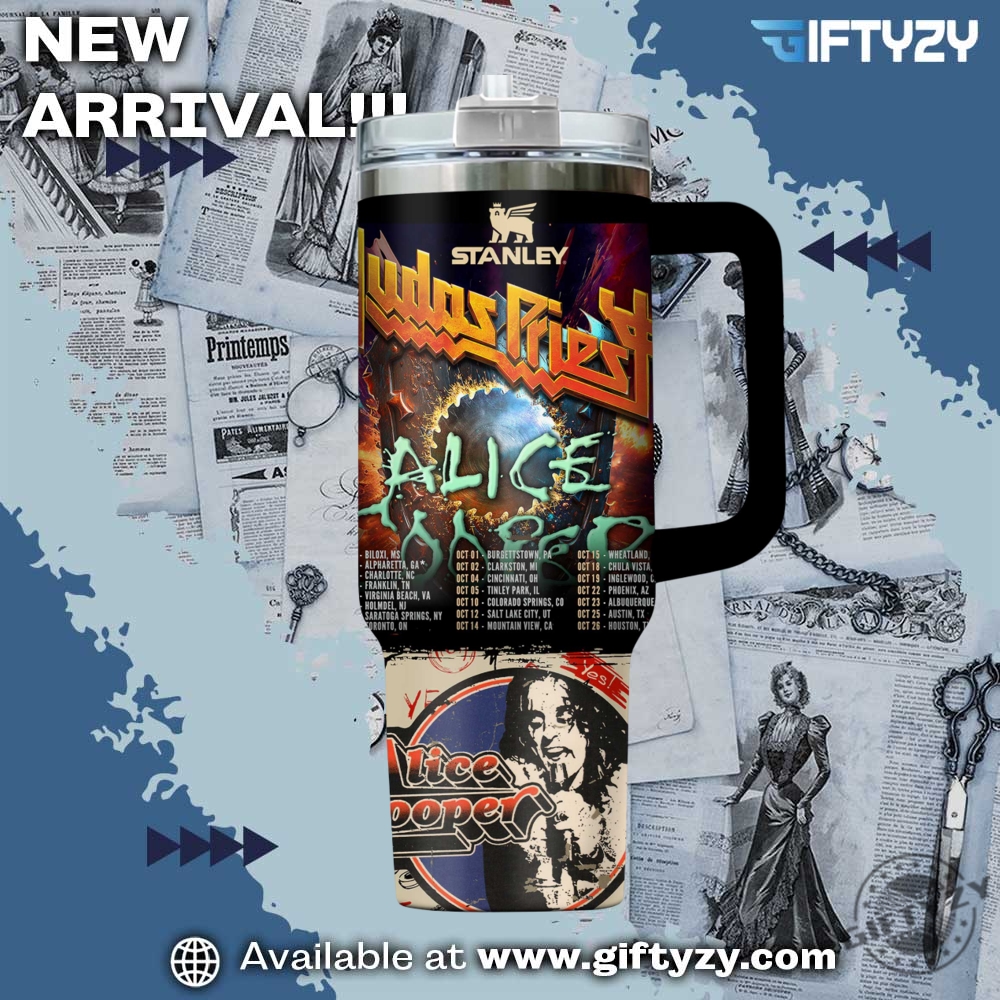 Trending Now! 3D Music StanleyTumbler With Handle 10 Music Judas Priest Stanley Cup Tumbler With Handle