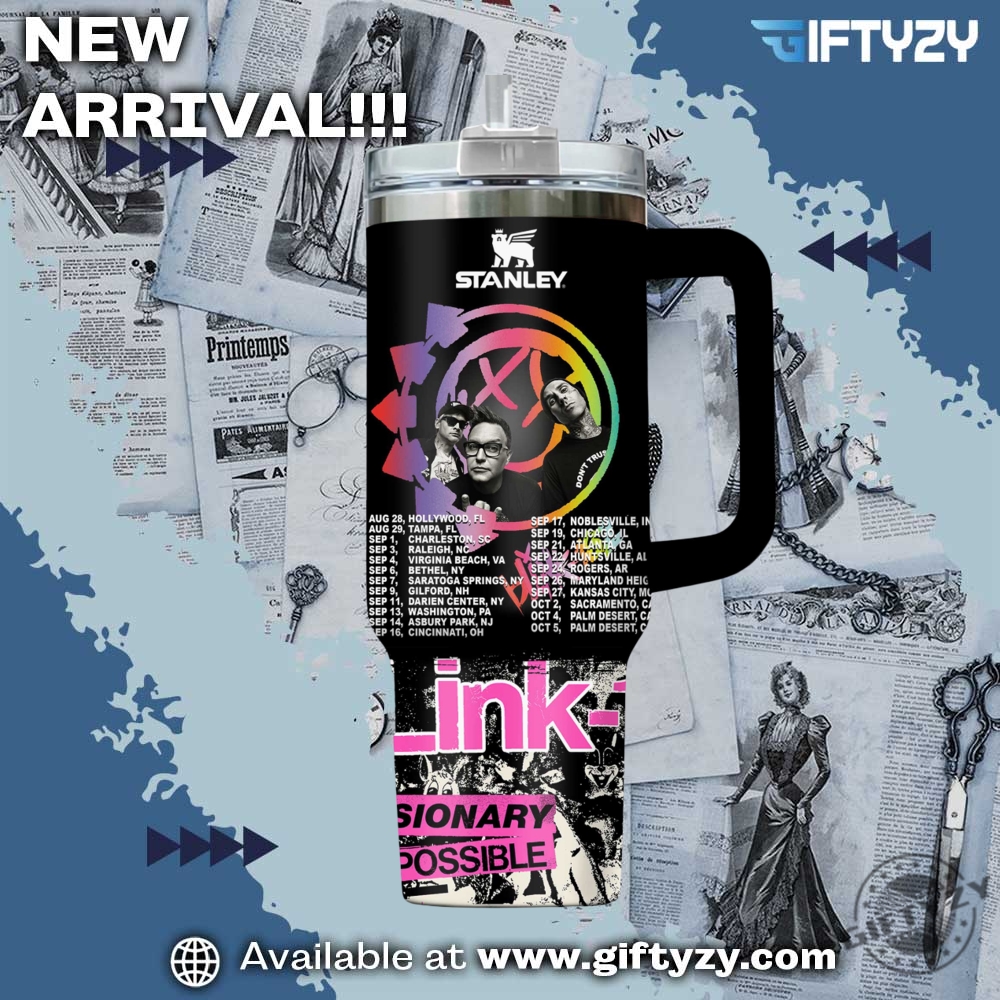 Trending Now! 3D Music StanleyTumbler With Handle 11 Music Blink182 Stanley Cup Tumbler With Handle