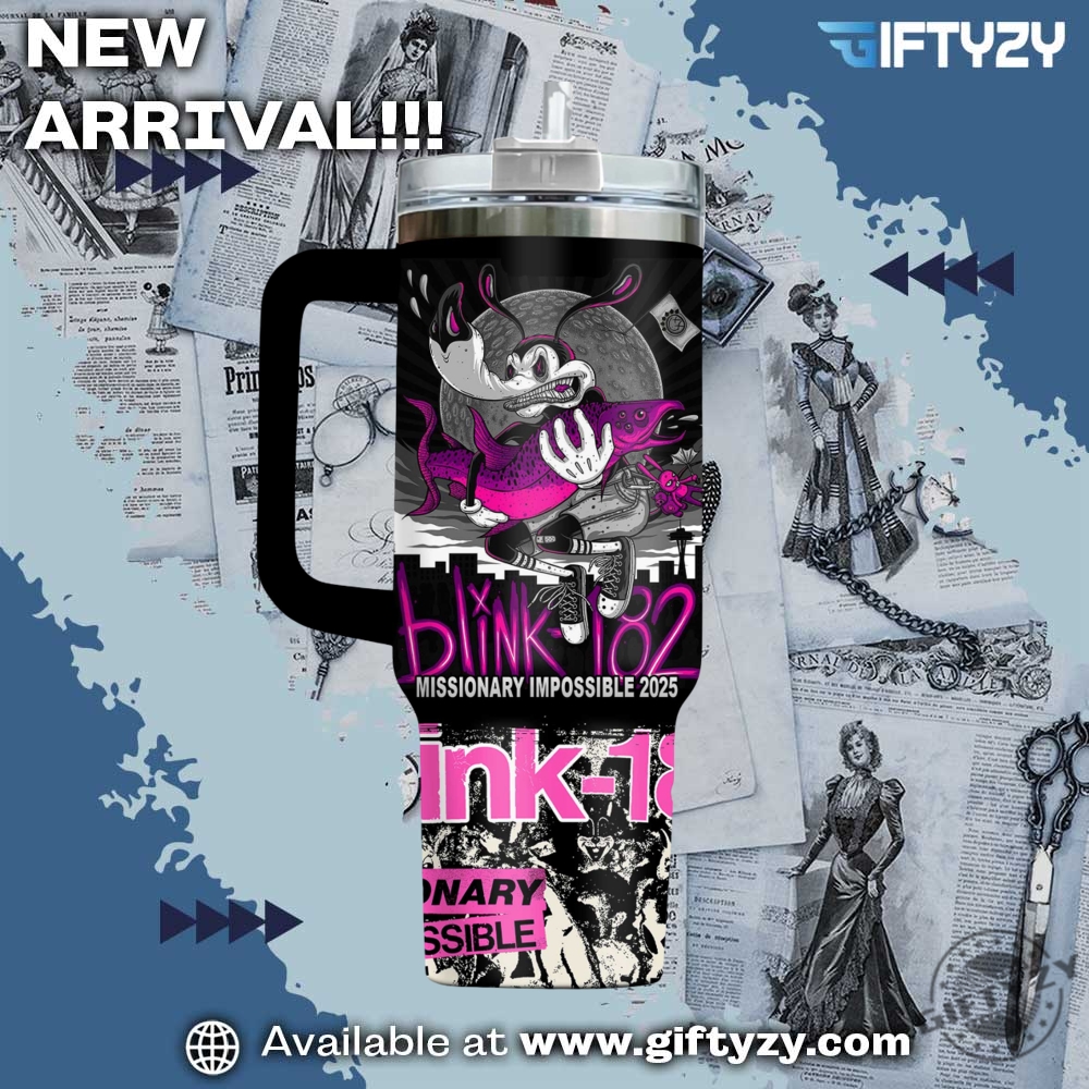 Music Blink182 Stanley Cup Tumbler With Handle 4 Music Blink-182 Stanley Cup Tumbler With Handle