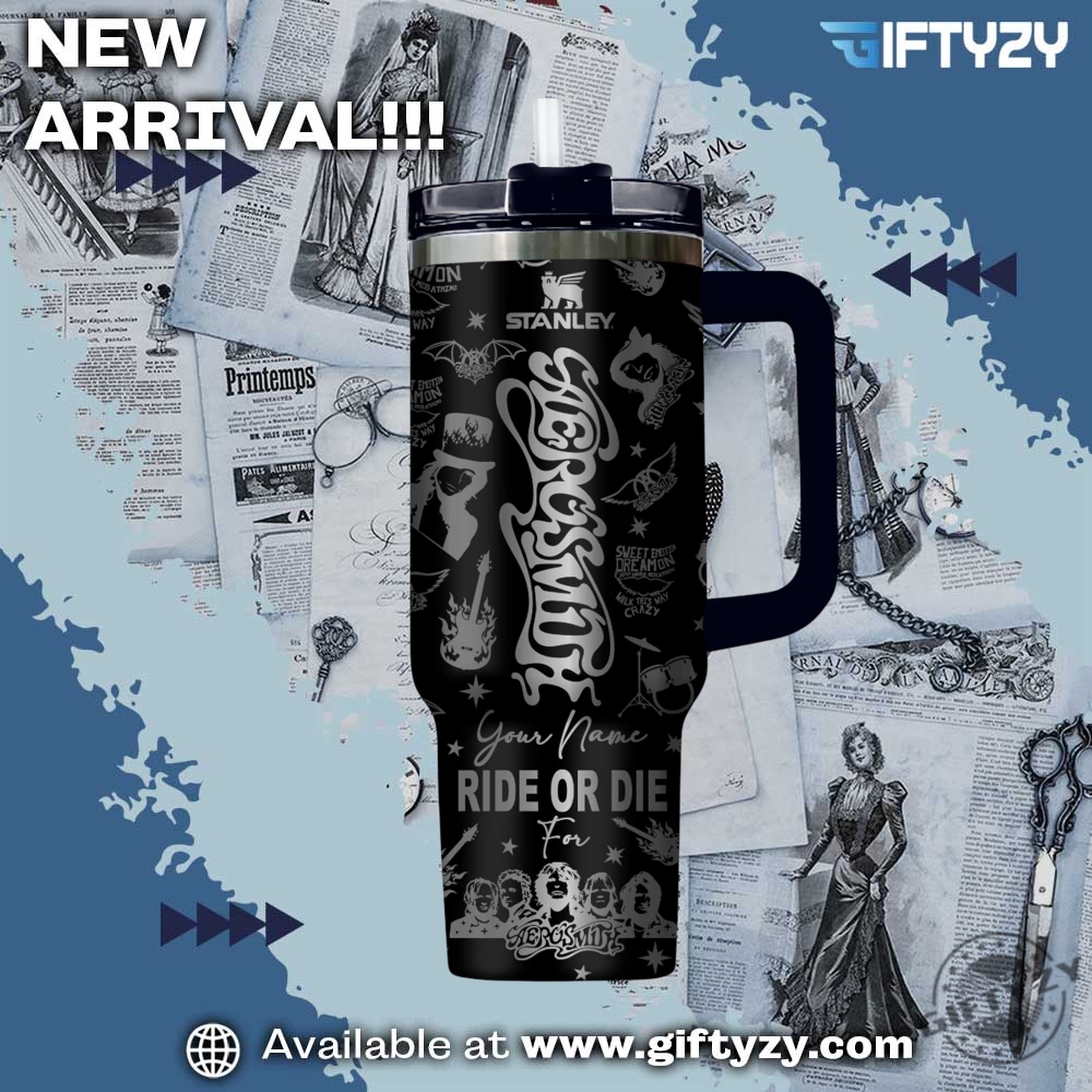 Aerosmith Music Custom Name Stanley Cup Tumbler With Handle 3 Aerosmith Music Custom Name Stanley Cup Tumbler With Handle