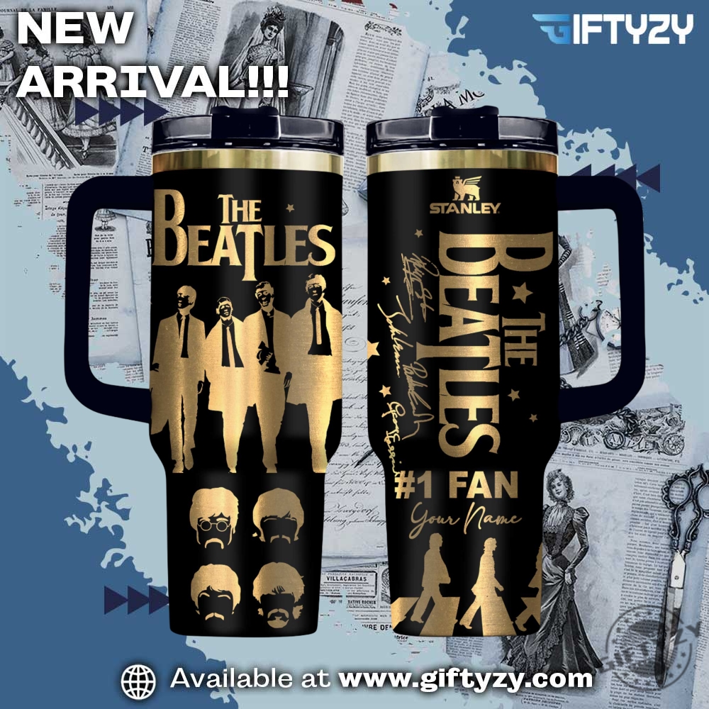 Trending Now! 3D Music StanleyTumbler With Handle 16 The Beatles Music Custom Name Stanley Cup Tumbler With Handle