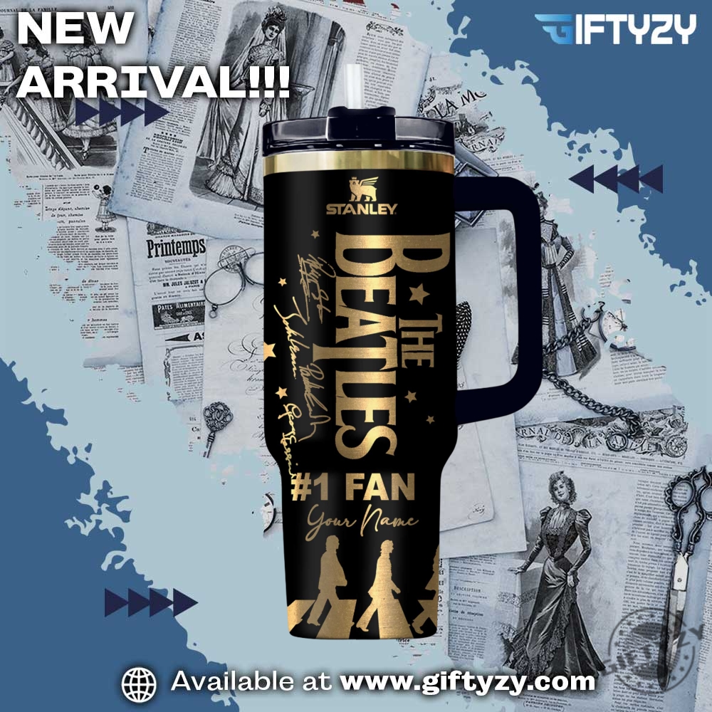 The Beatles Music Custom Name Stanley Cup Tumbler With Handle 4 The Beatles Music Custom Name Stanley Cup Tumbler With Handle