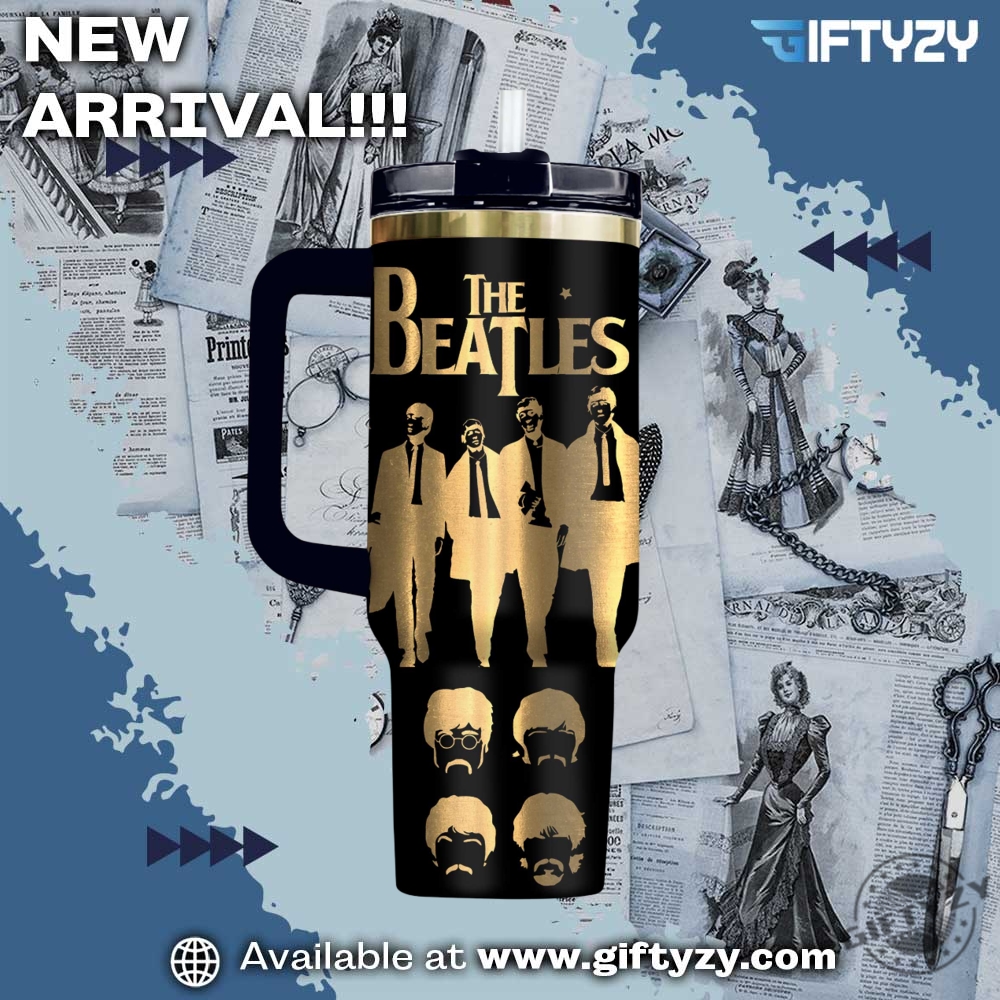 The Beatles Music Custom Name Stanley Cup Tumbler With Handle 5 The Beatles Music Custom Name Stanley Cup Tumbler With Handle