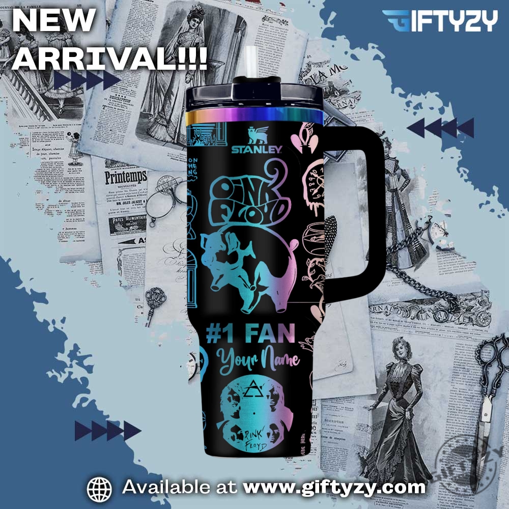 Pink Floyd Music Custom Name Stanley Cup Tumbler With Handle 4 Pink Floyd Music Custom Name Stanley Cup Tumbler With Handle