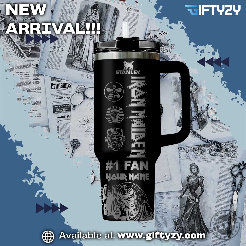 Iron Maiden Music Custom Name Stanley Cup Tumbler With Handle 4 Iron Maiden Music Custom Name Stanley Cup Tumbler With Handle