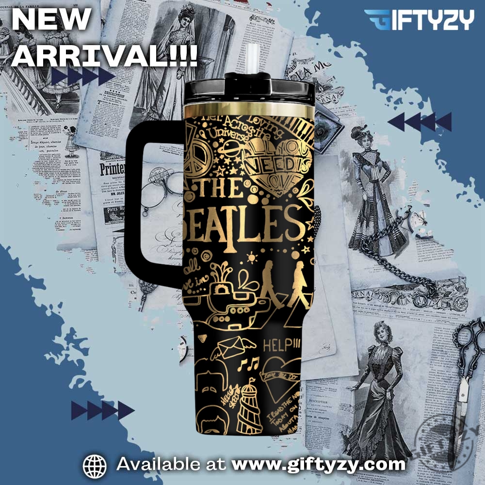 The Beatles Legend Music Custom Name Stanley Cup Tumbler With Handle 4 The Beatles Legend Music Custom Name Stanley Cup Tumbler With Handle