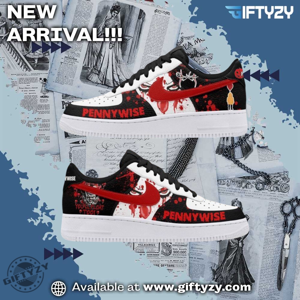 Ideas Trending Custom Nike Air Force 1 Shoes 10 Pennywise Halloween Nike Air Force Shoes