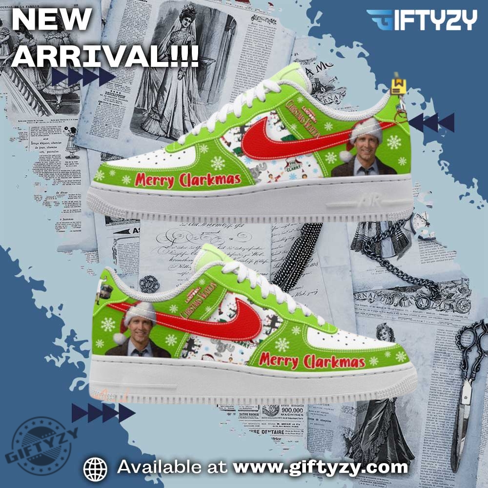 Ideas Trending Custom Nike Air Force 1 Shoes 15 Clark Griswold Merryclarkmas Nike Air Force 1 Shoes