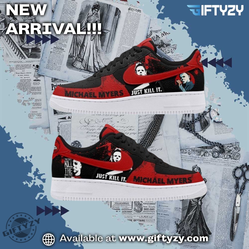 Ideas Trending Custom Nike Air Force 1 Shoes 16 Michael Myers Halloween Movie Just Kill It Nike Air Force 1 Shoes