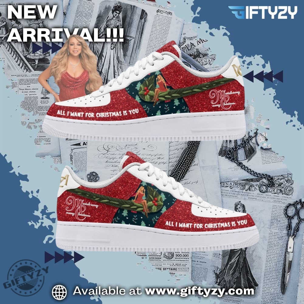 Ideas Trending Custom Nike Air Force 1 Shoes 18 Mariah Careys All I Want Christmas Is You Nike Air Force 1 Shoes
