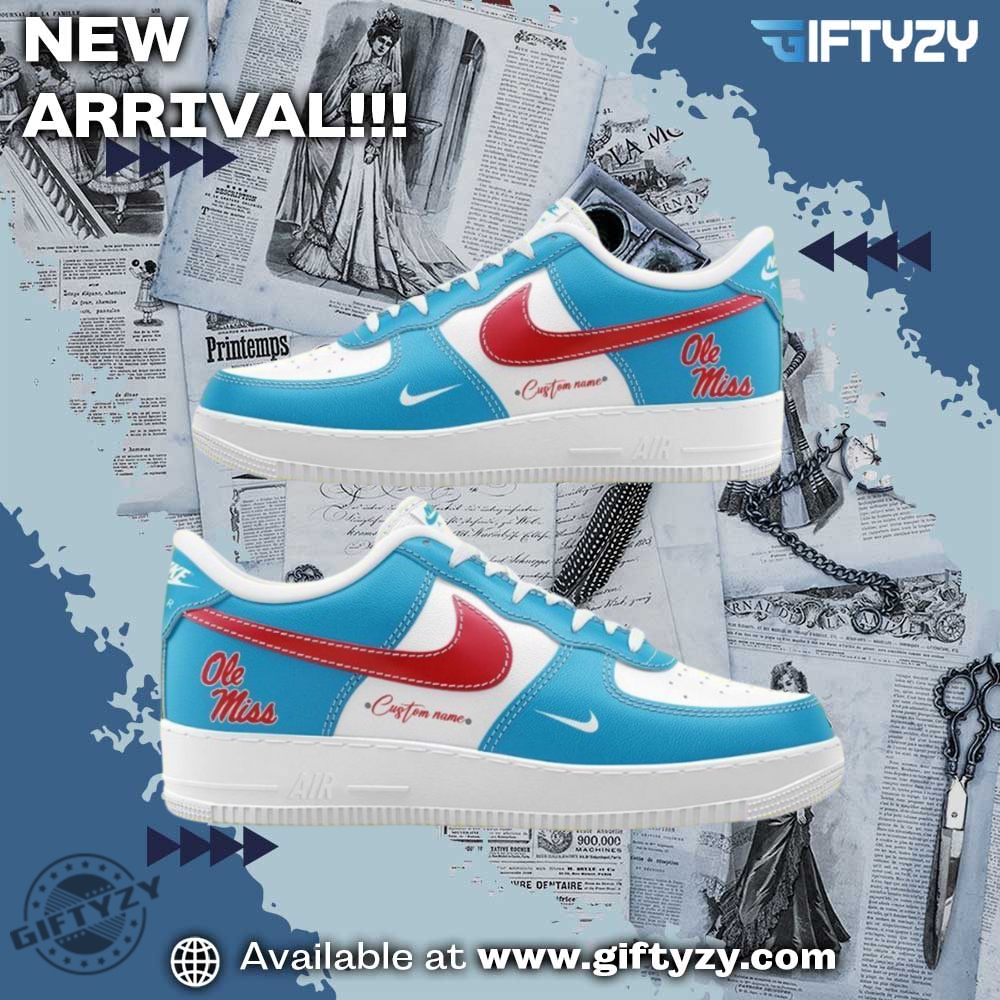 Ideas Trending Custom Nike Air Force 1 Shoes 27 Ole Miss Football Custom Name Nike Air Force 1 Shoes