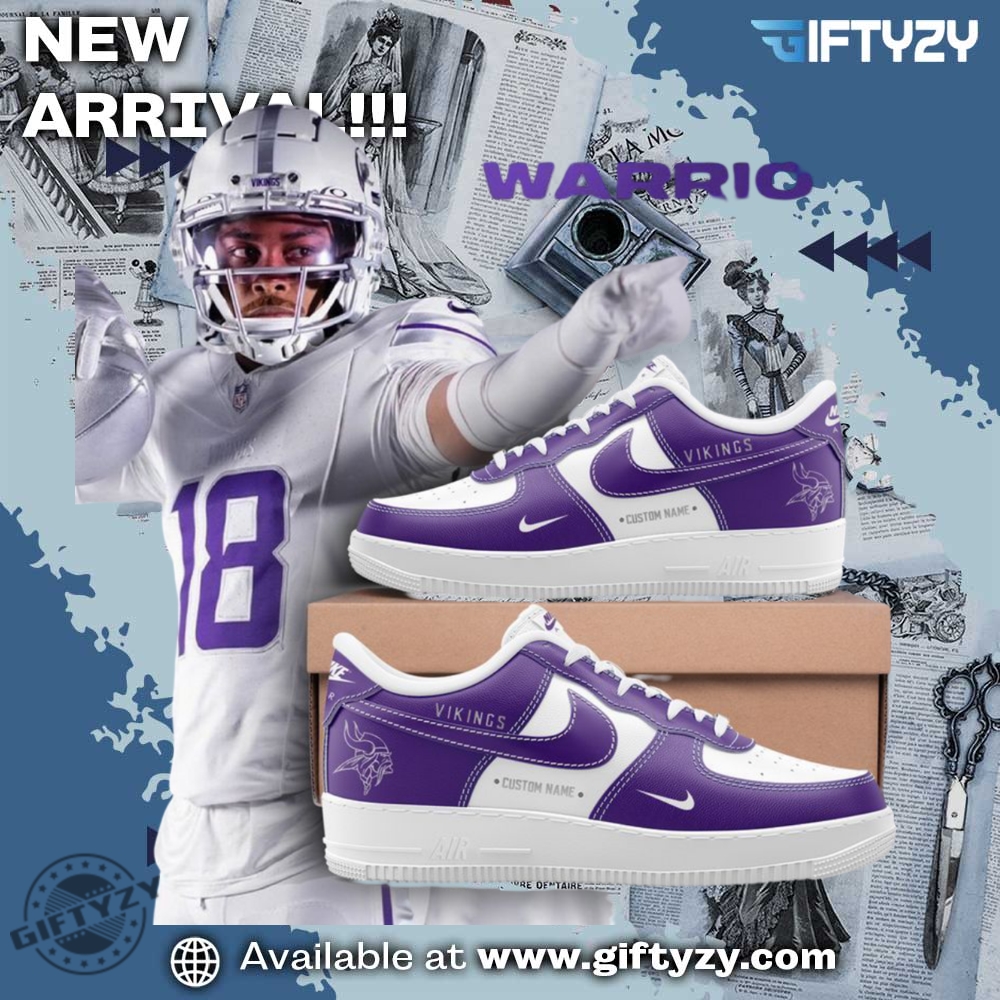 Ideas Trending Custom Nike Air Force 1 Shoes 28 Minnesota Vikings Winter Warrior Custom Name Nike Air Force 1 Shoes