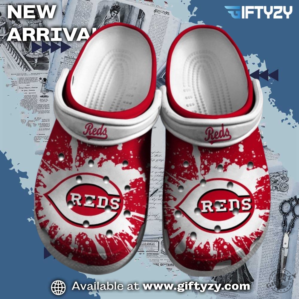 MLB Baseball Club Team Crocs Shoes 6 Mlb Baseball Cincinnati Reds Logo Crocs Shoes
