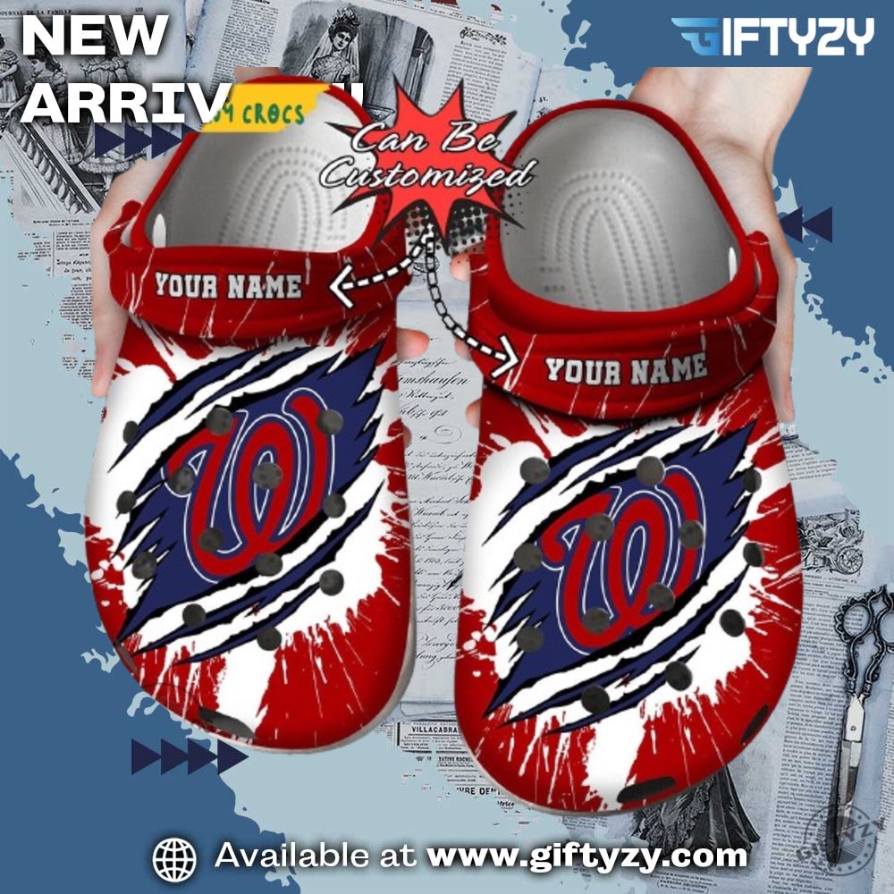 MLB Baseball Club Team Crocs Shoes 20 Mlb Baseball Washington Nationals Personalized Crocs Shoes