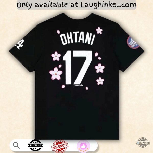 tokyo series takashi murakami mlb nike 2025 la dodgers black ohtani shirt