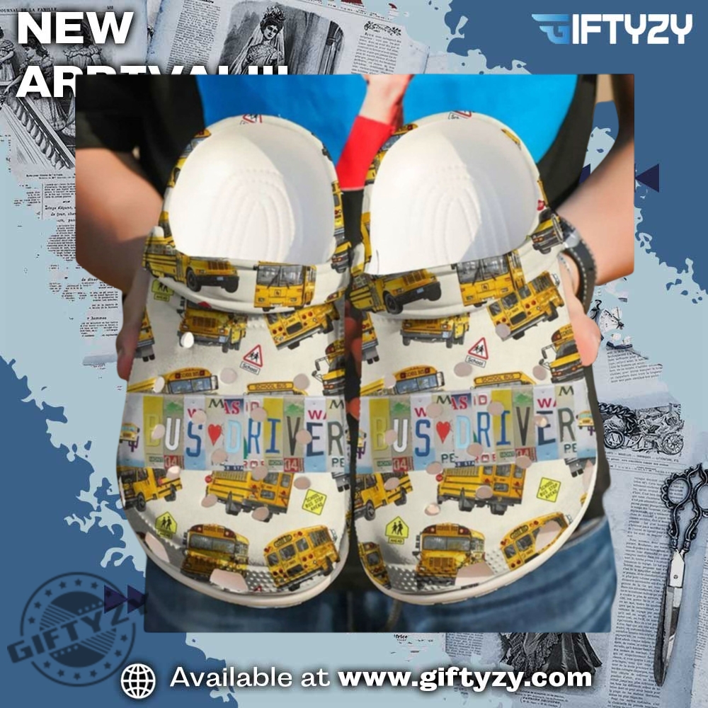 Trendy 3D Crocs Shoes 4 Bus Driver License Plate Rubber Crocs Shoes