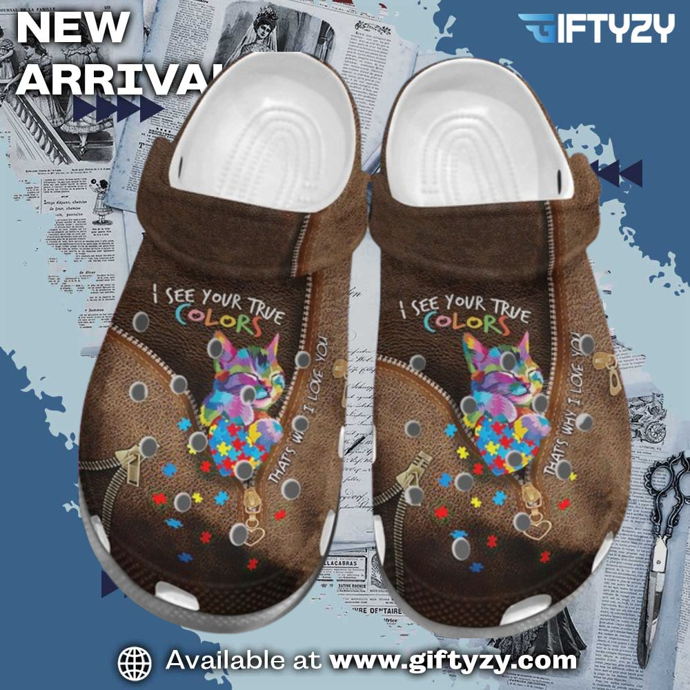 Autism True Colors Rubber Crocs Shoes 3 Autism True Colors Rubber Crocs Shoes