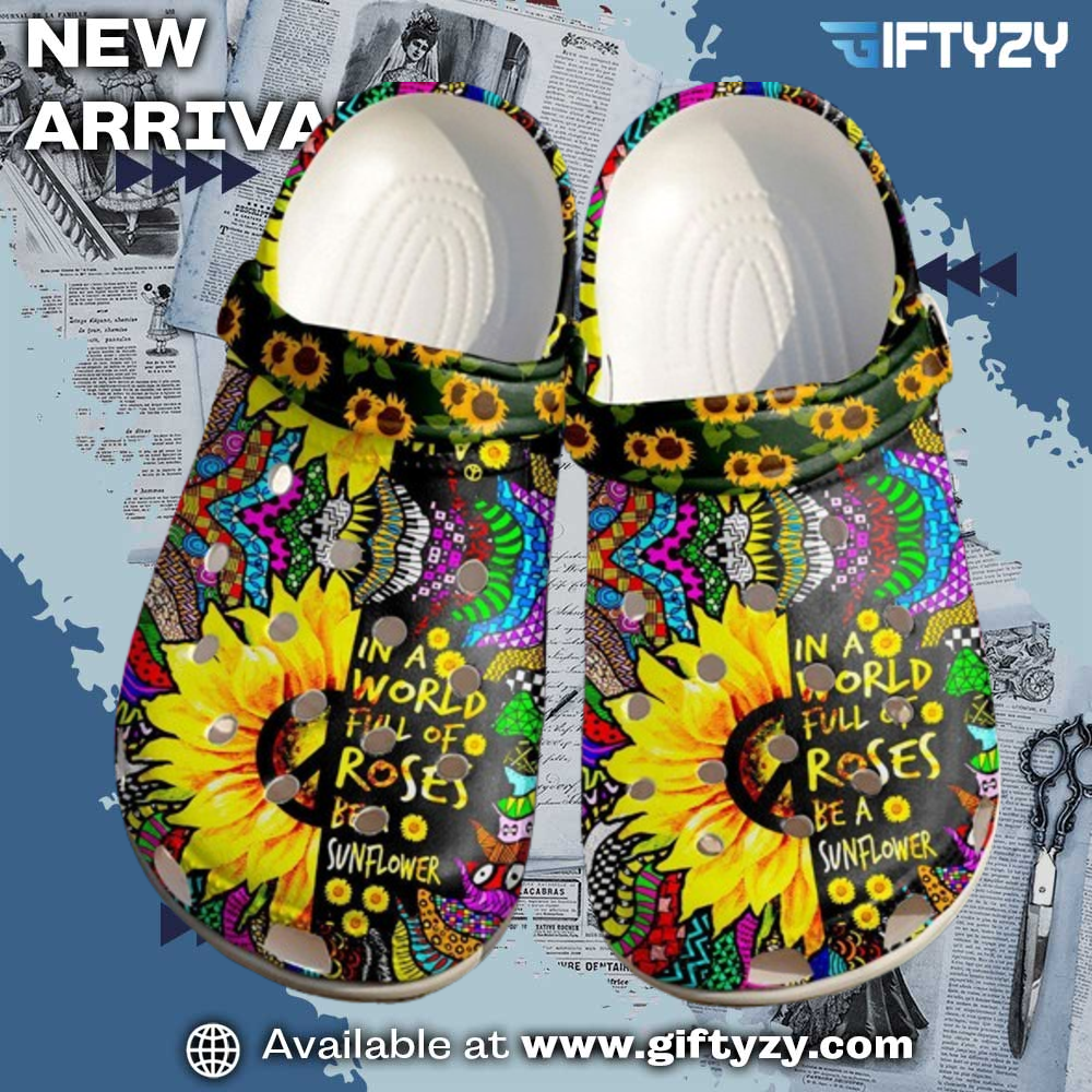 Be A Sunflower Hippie Crocs Shoes 3 Be A Sunflower Hippie Crocs Shoes