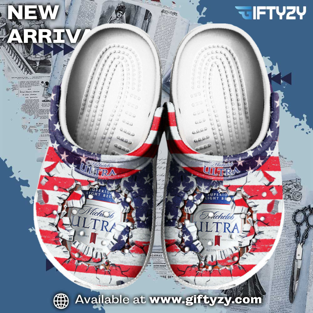 American Flag And Michelob Ultra Crocs Shoes 3 American Flag And Michelob Ultra Crocs Shoes