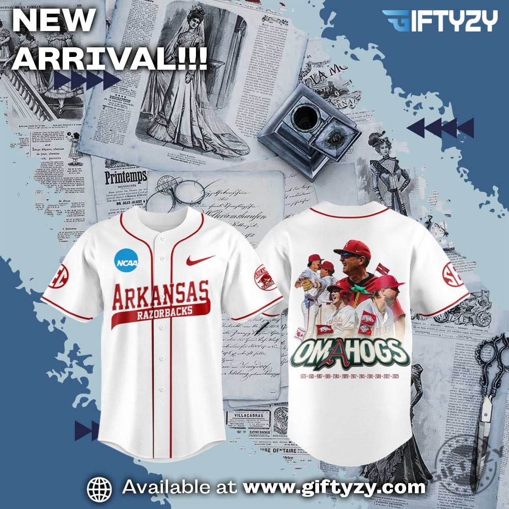 3D Baseball Jerseys Trending Now 8 Arkansas Razorbacks Omahogs Champions White Baseball Jersey