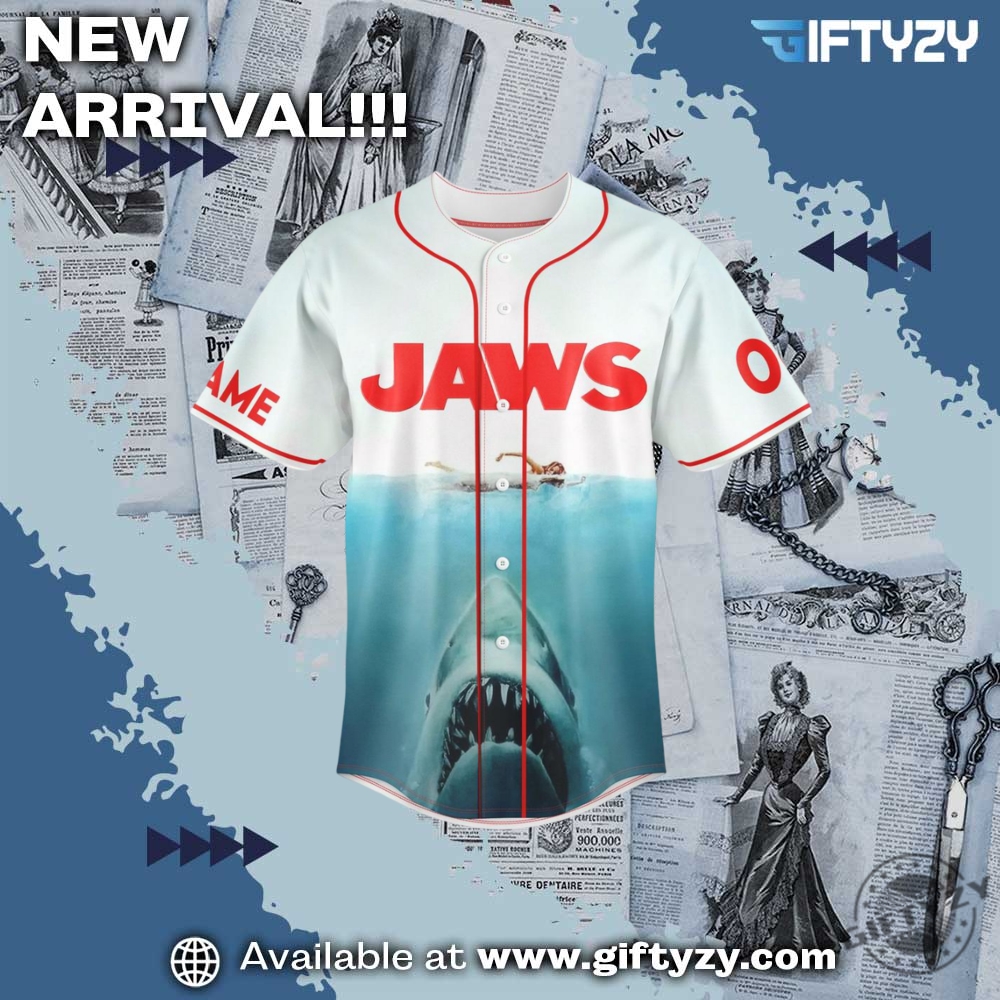 Jaws Movie Youre Gonna Need A Bigget Boat Baseball Jersey 4 Jaws Movie You’re Gonna Need A Bigget Boat Baseball Jersey