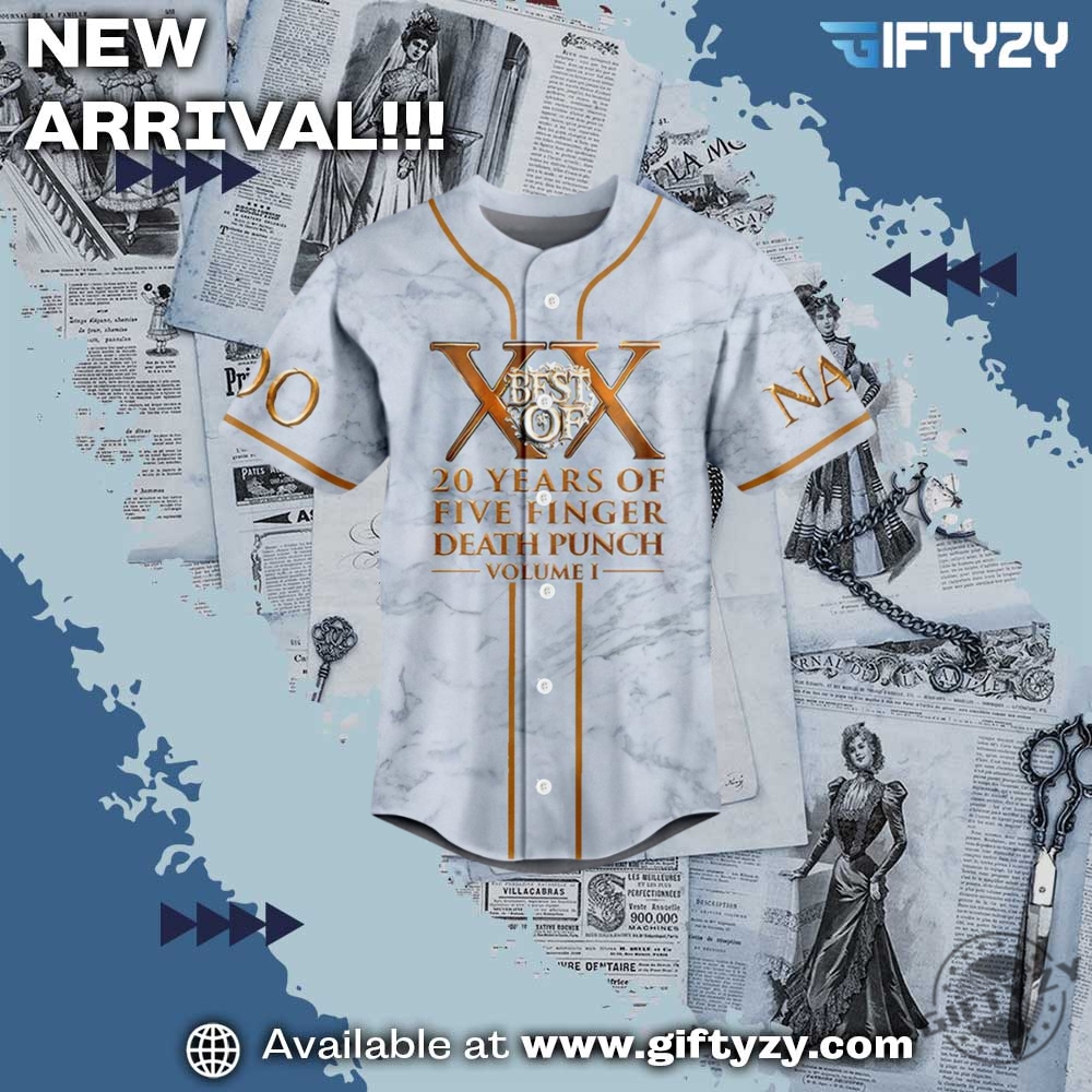 Five Finger Death Punch 20 Years Music Personalized Baseball Jersey 4 Five Finger Death Punch 20 Years Music Personalized Baseball Jersey