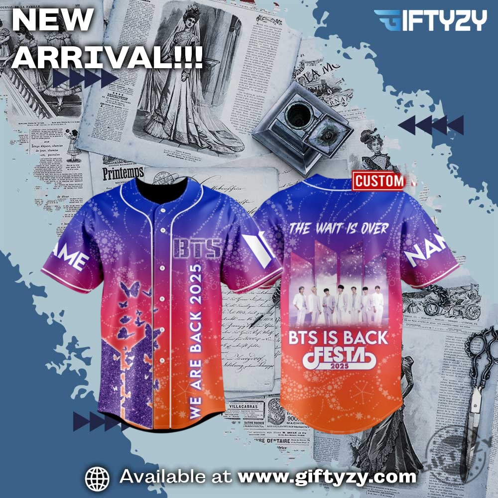 3D Baseball Jerseys Trending Now 29 Bts Is Back Music Kpop Festa 2025 Personalized Baseball Jersey